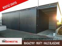 |MAGAZYN + BRAMY |Garaż Blaszany | Wiata - Hala - Schowek – ROMSTAL*