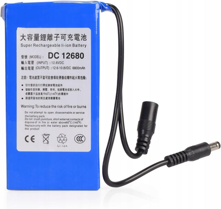 Akumulator litowy 12 V 6800 mAh do kamery