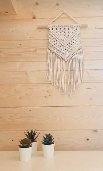 Makrama ecru 44x20, styl boho