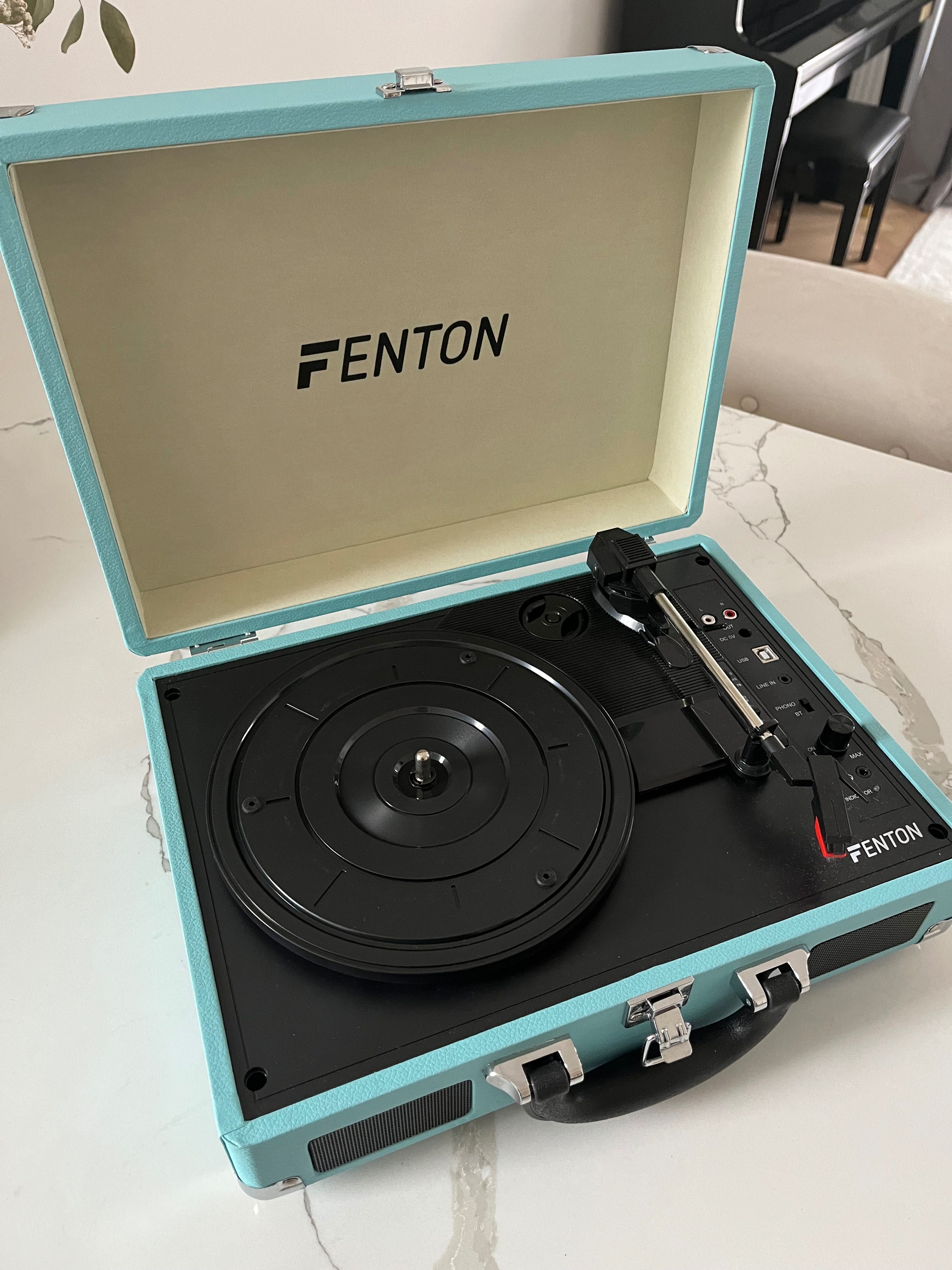 Gramofon Fenton RP115 turkusowy