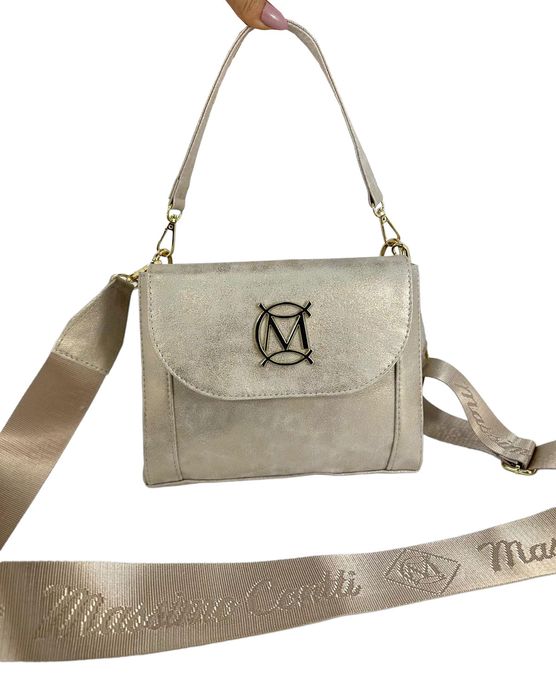 Torebka damska Massimo Conti klapka złota