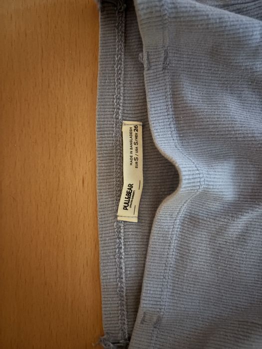 Top Curto Azul Claro Pull&Bear