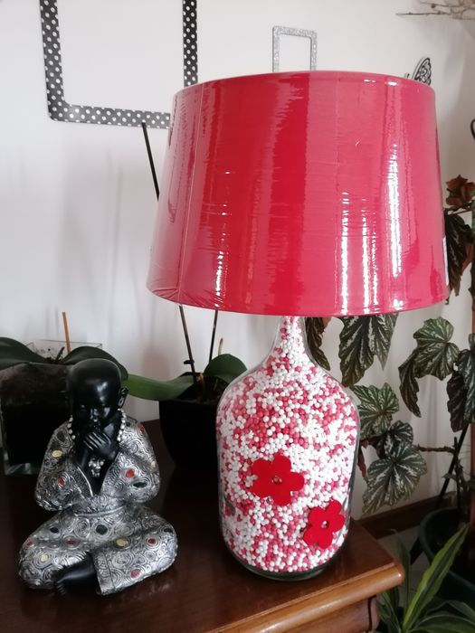 Candeeiros de garrafas de vidro