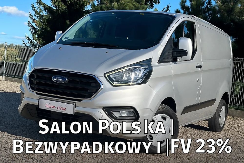 Ford Transit Custom L1H1, 2.0TDCI 105KM, LEDY, Android Auto, Kamera Cofania, Salon Polska, Pierwszy Właściciel, Serwis ASO Ford Do Końca, BEZWYPADKOWY, FV 23%, Bardzo Zadbany !