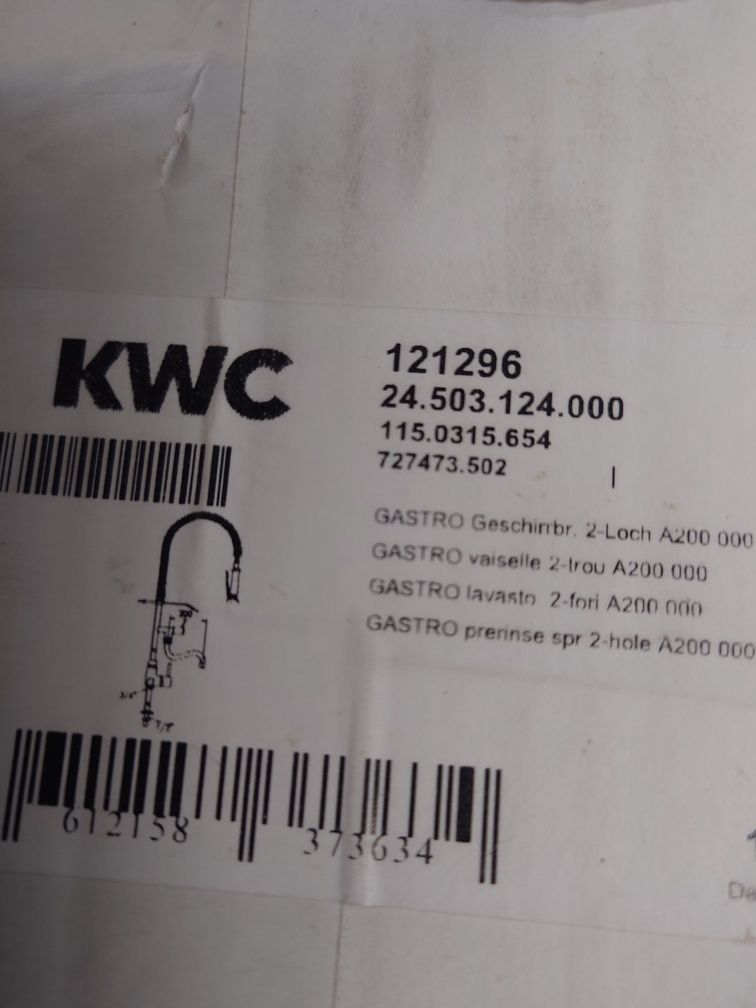 KWC Gastro bateria kuchenna do baru restauracji profesjonalna