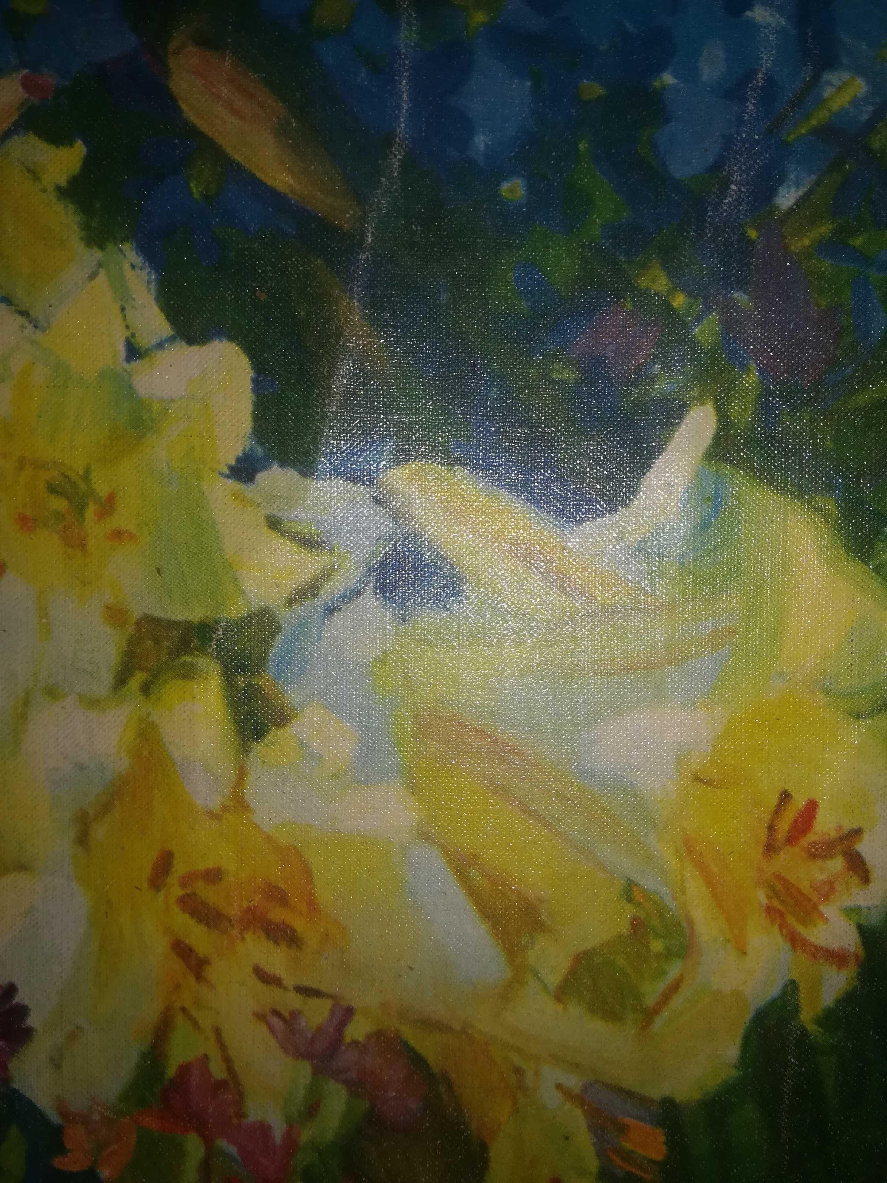 Oleodruk z obrazu kwiaty ukraińskiej malarki Zori Denisovnej