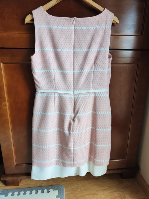 Sukienka damska 40 L Modello pudrowy róż wesele komunia chrzest imprez