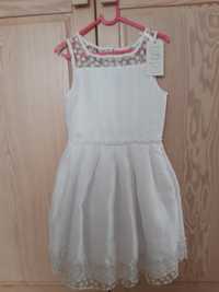 Sukienka biała r. 128 Cool Club Smyk komunia NOWA
