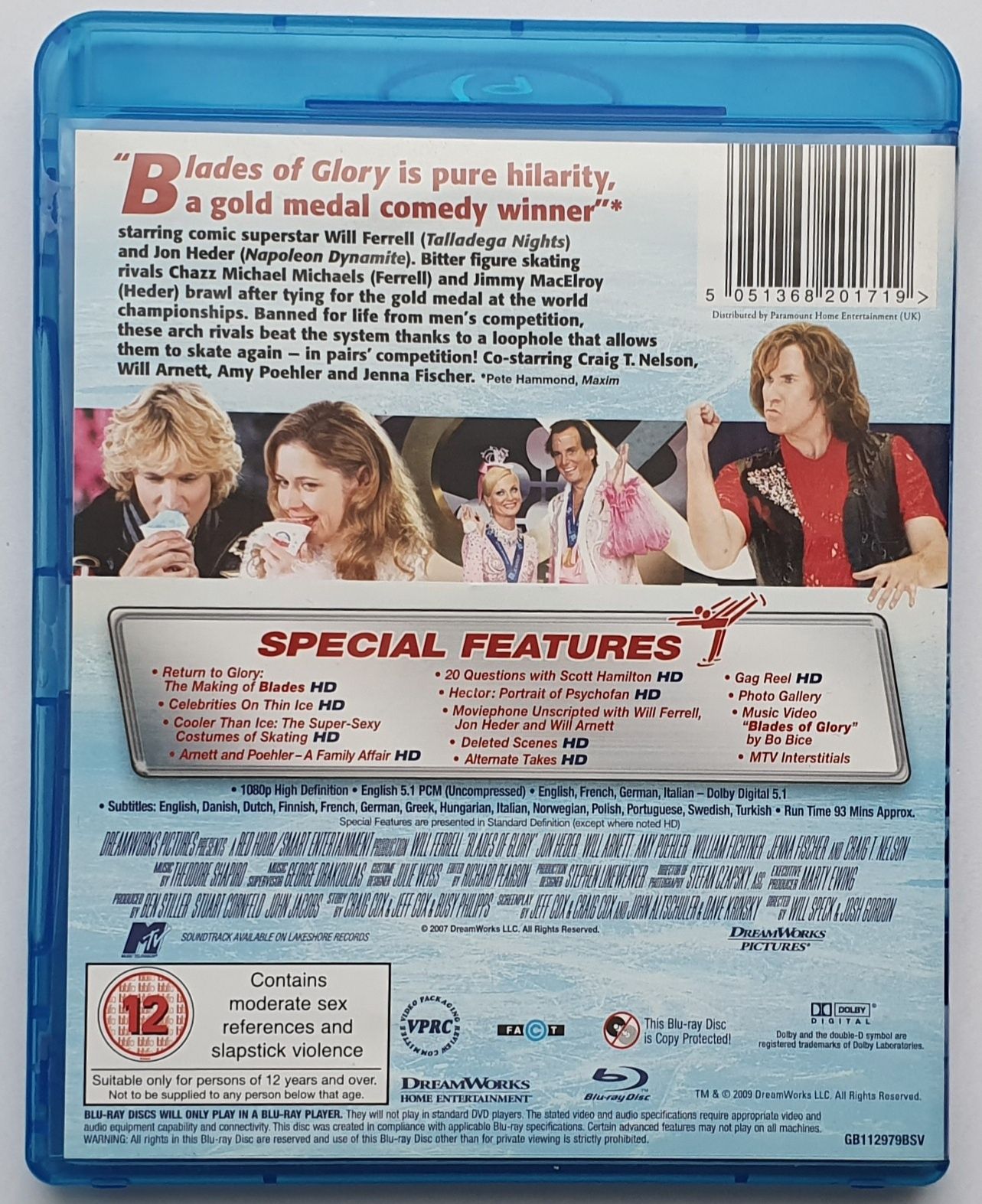 "Ostrza chwały" / "Blades of glory" Blu-Ray UK bez PL