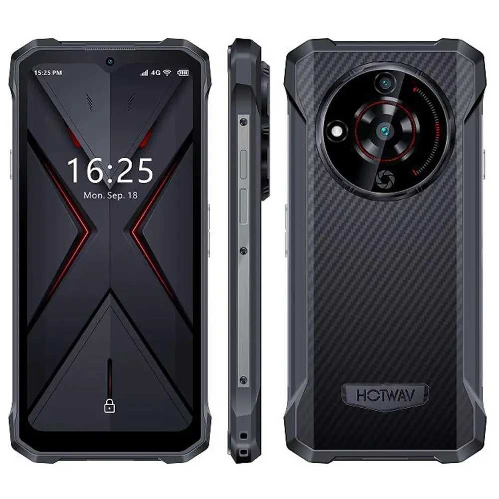 Смартфон Hotwav T7 Black 4/128Gb 6280mAh Противоударный телефон+стекло