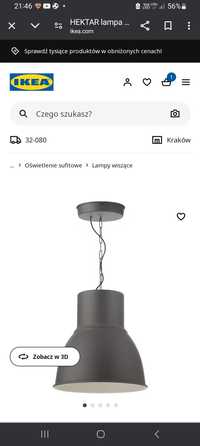 HEKTAR lampa wisząca  ciemno szara Ikea
Lampa wisząca, ciemnoszary, 4