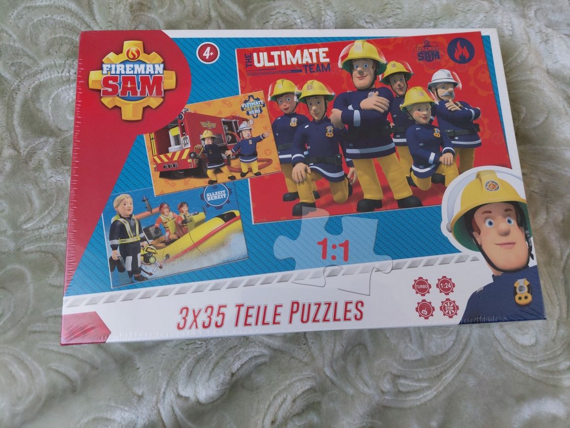Набір пазлів 3×35 Fireman Sam, 4+