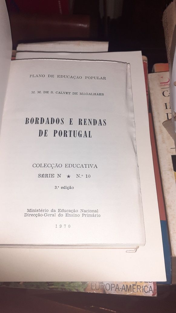 Bordados e rendas de Portugal raro S. Calvet Magalhães 1970