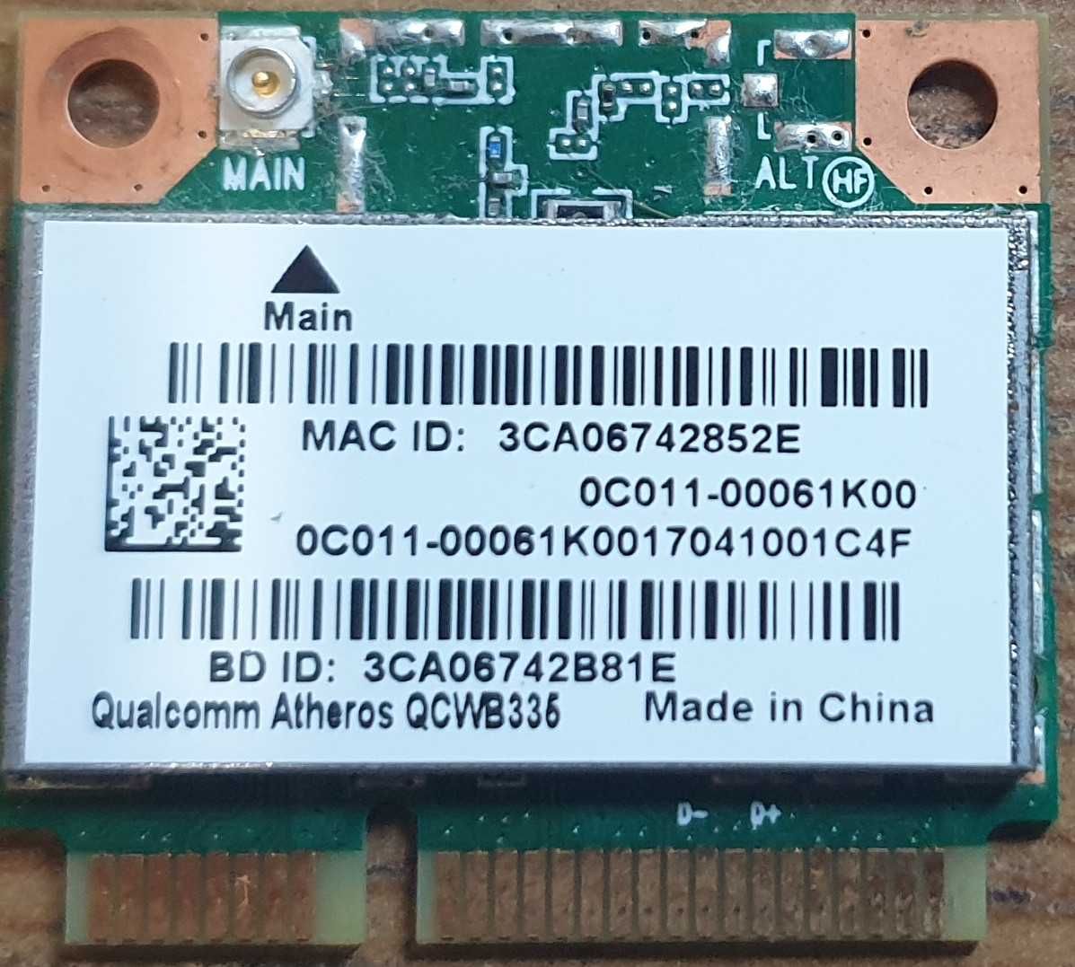Placa de rede Wireless Qualcomm Atheros QCWB335