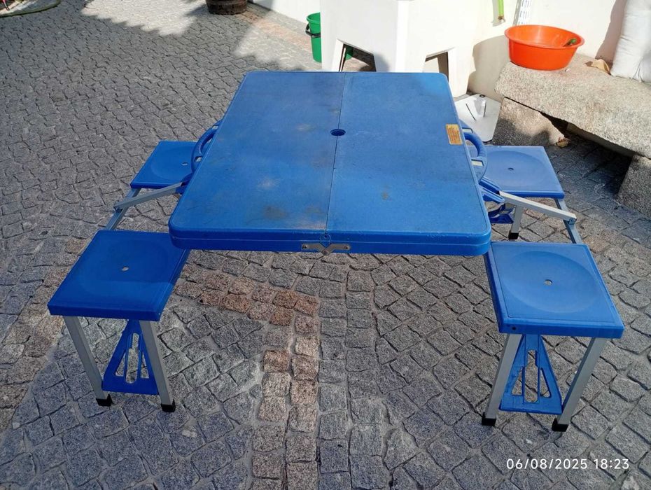 Mesa de Piquenique Dobrável 4 Lugares