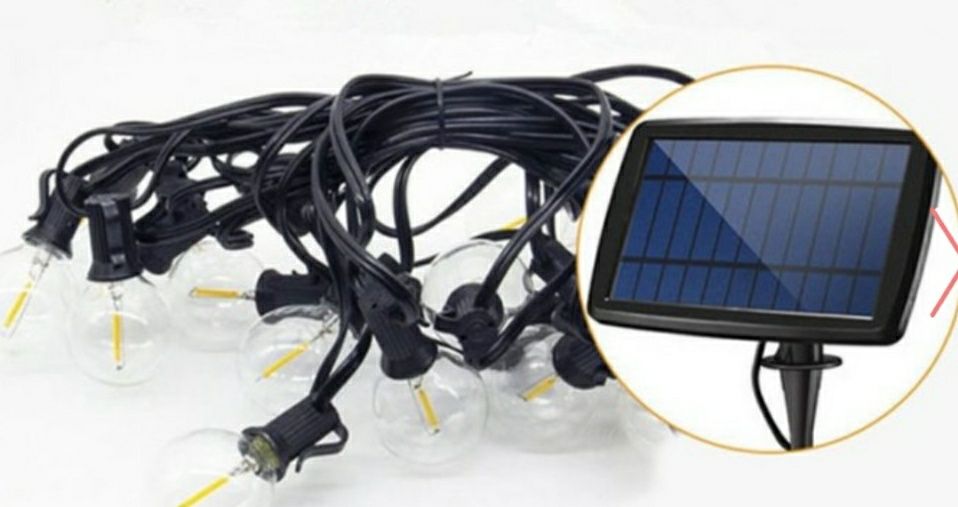 Светодиодный светильник-гирлянда на солнечной батарее 30 ламп