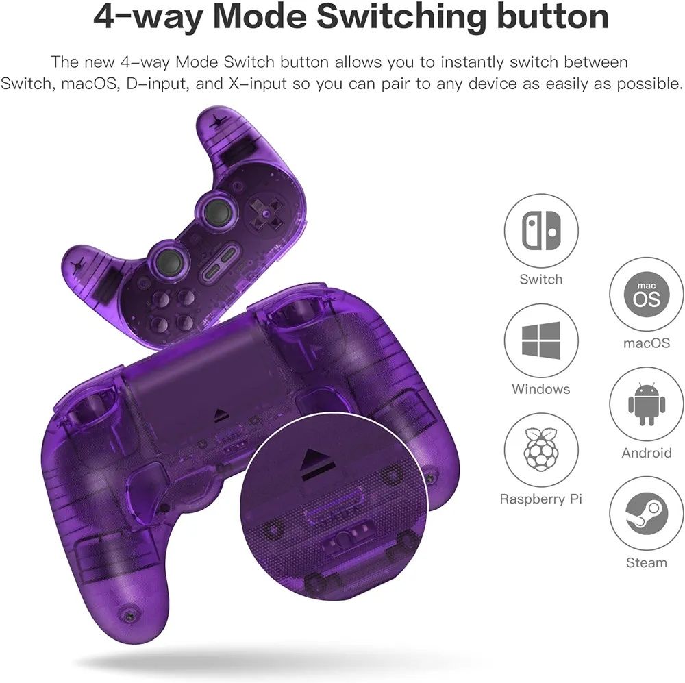 Kontroler Bluetooth 8Bitdo Pro 2 - do komputera Switch z systemem Wind
