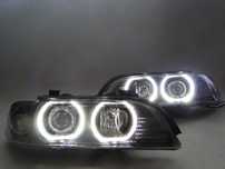 Lampy przednie przód BMW E39 H7 95-03 RINGI 3D LED ANGEL EYES IGŁA!