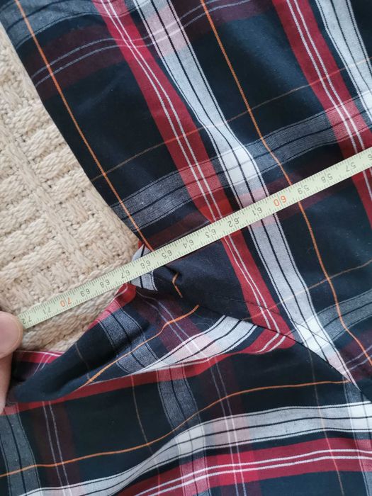 koszula Krata w kratę czerwień granat JACKS męska xxl