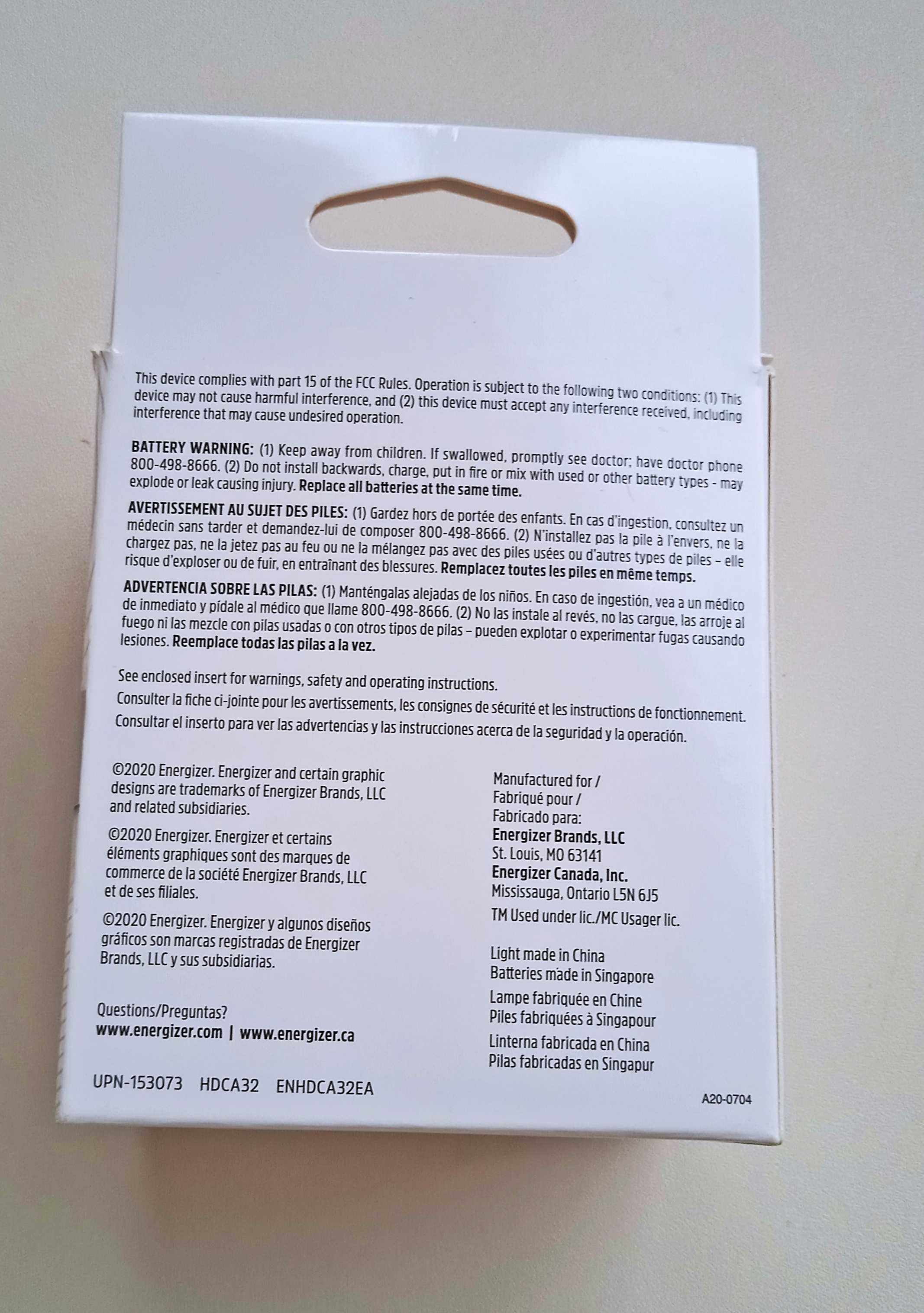 Налобный фонарь Energizer, Налобний ліхтар Energizer. З США. Оригінал.