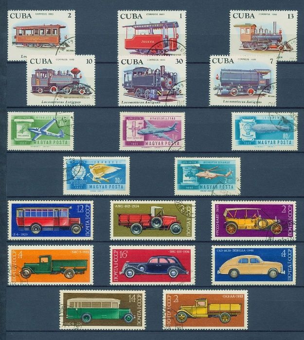 Почтовые марки/Поштові марки/Альбом марок (на тему – транспорт)