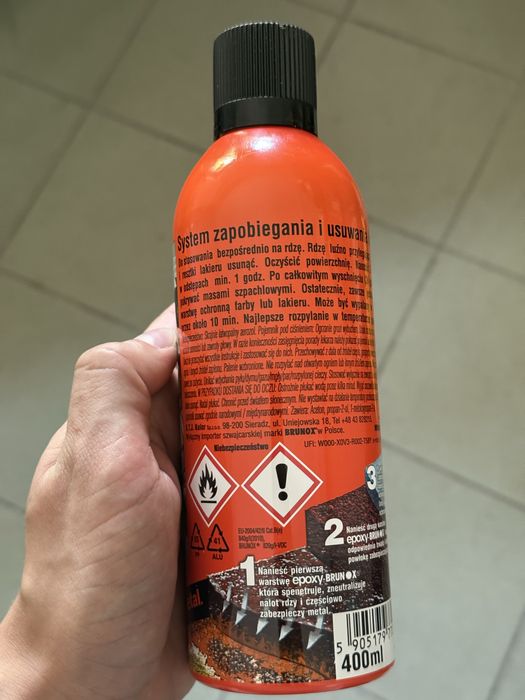 Brunox Epoxy 400 ml Spray Odrdzewiacz i Podkład Antykorozyjny NOWE