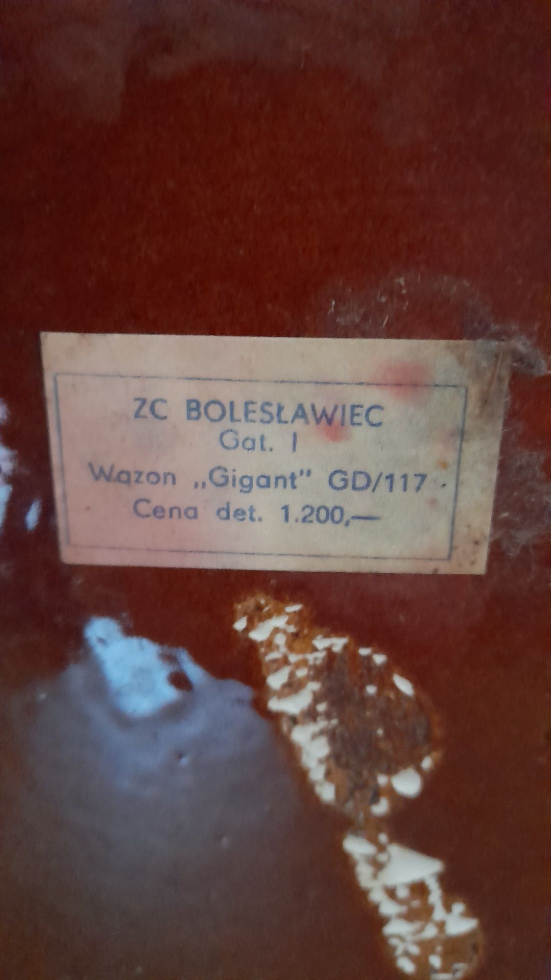 Wazon gigant ceramika Bolesławiec PRL