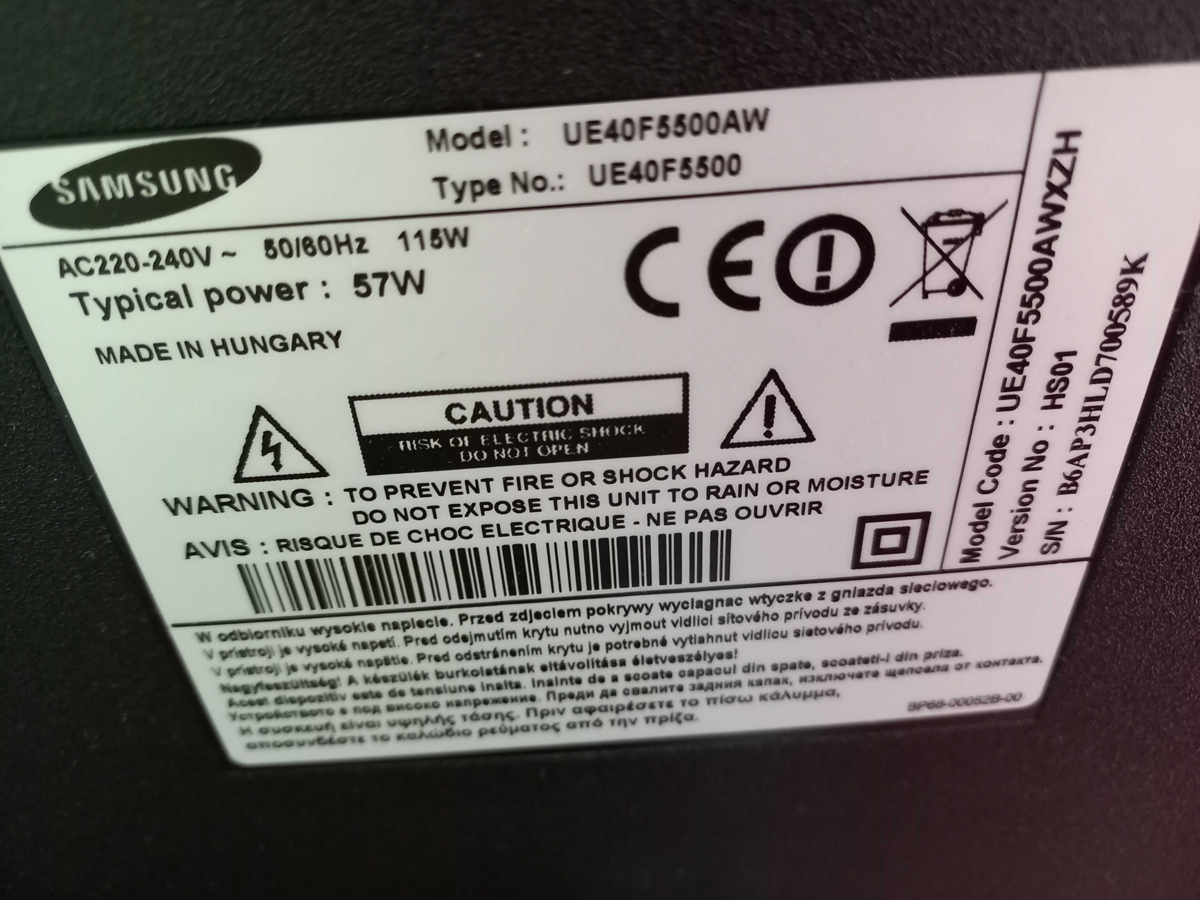 Telewizor samsung smart ue40f5500aw stan idealny