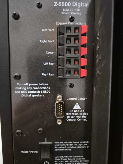 Logitech Z5500 Coluna Graves e amp