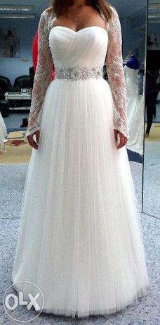Suknia Ślubna roz.36 wzrost 169cm+obcas JEDNA JEDYNA !!!
