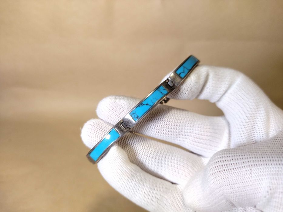 Серебряный браслет Бирюза, браслет бирюза, браслет голубой камень