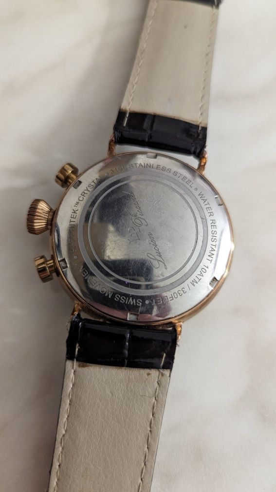 Часы Lucien Piccard hronograph 100m, годинник хронограф Япония унисекс