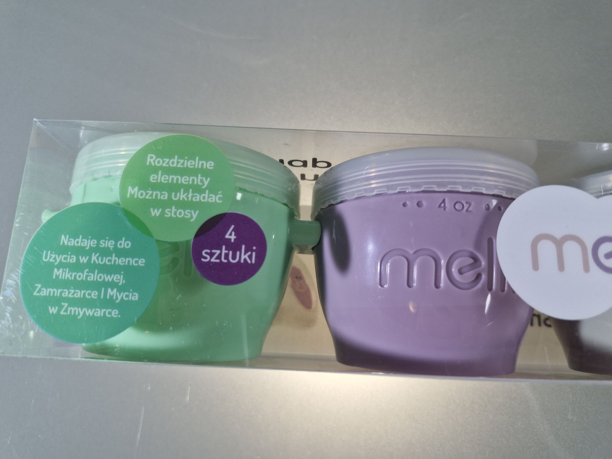 Zestaw Pojemników Kapsuły Snap&Go Melii Kolorowe 4x118 ml