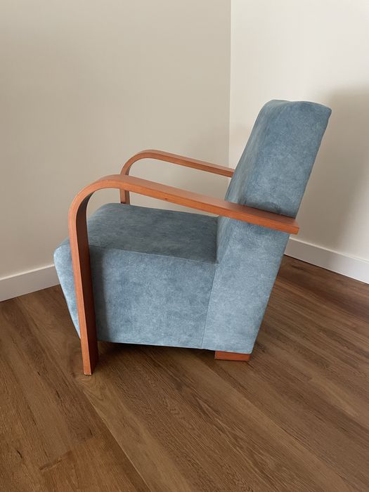 Cadeirao poltrona vinted azul