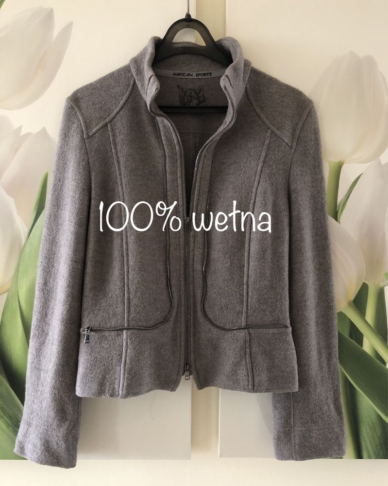 Marc Cain kurtka wełniana żakiet 100% wool XS