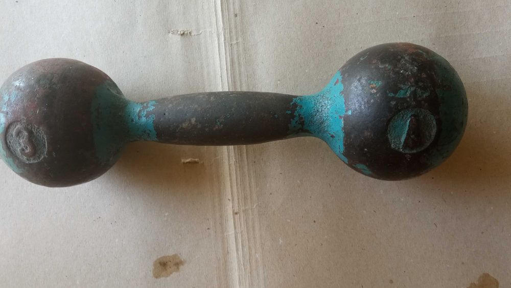 Гантели чугунные СССР 3кг., пара, гиря 16 кг.