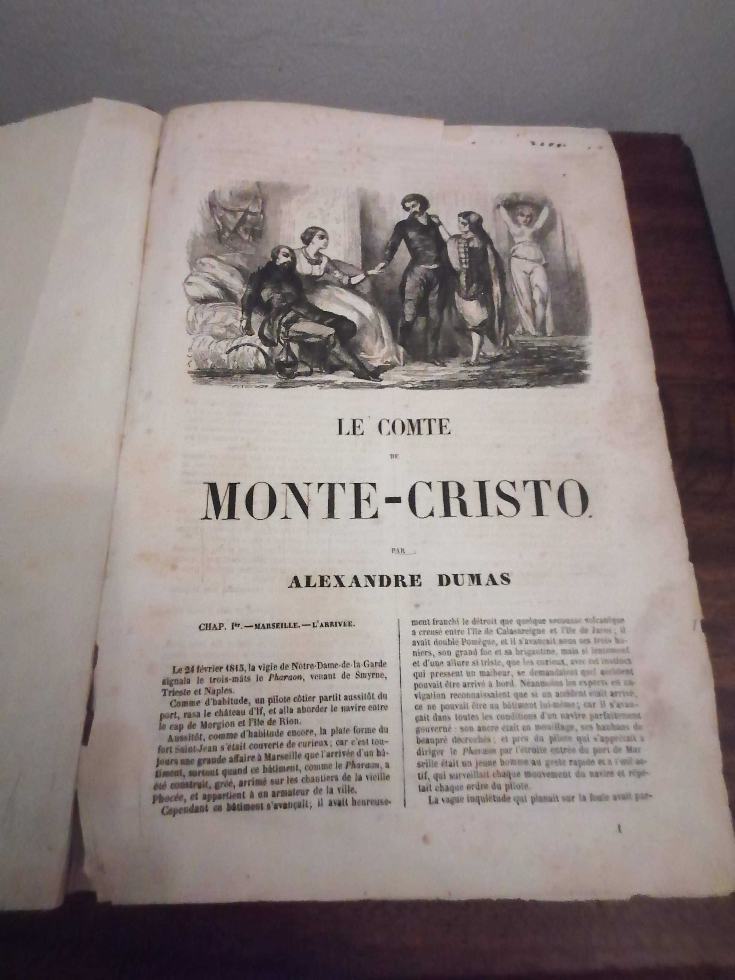 Livro "Le Comte de Monte-Cristo" de Alexandre Dumas de 1846