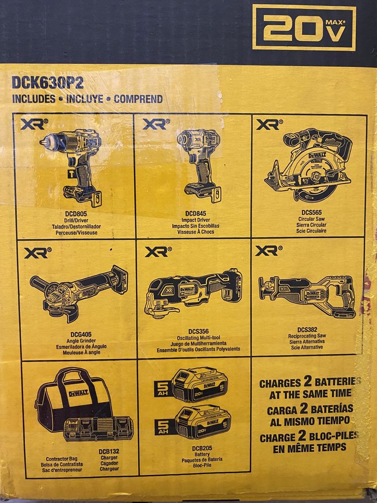 DeWALT DCK630P2 20Vmax ТОПовий безщітковий набір Made in Mexico