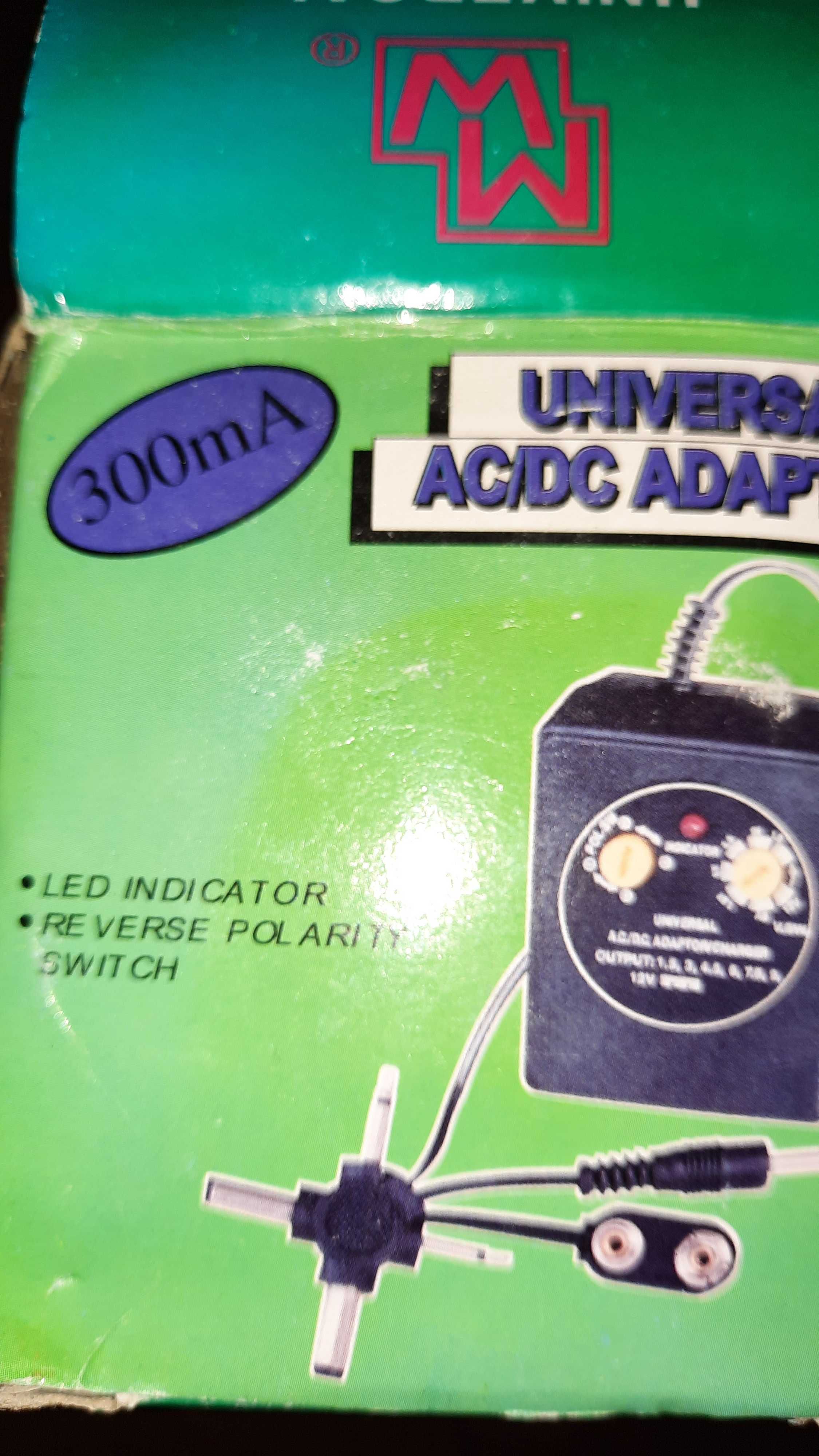 Адаптор Universal AC/DC 12V D.C. 300mA