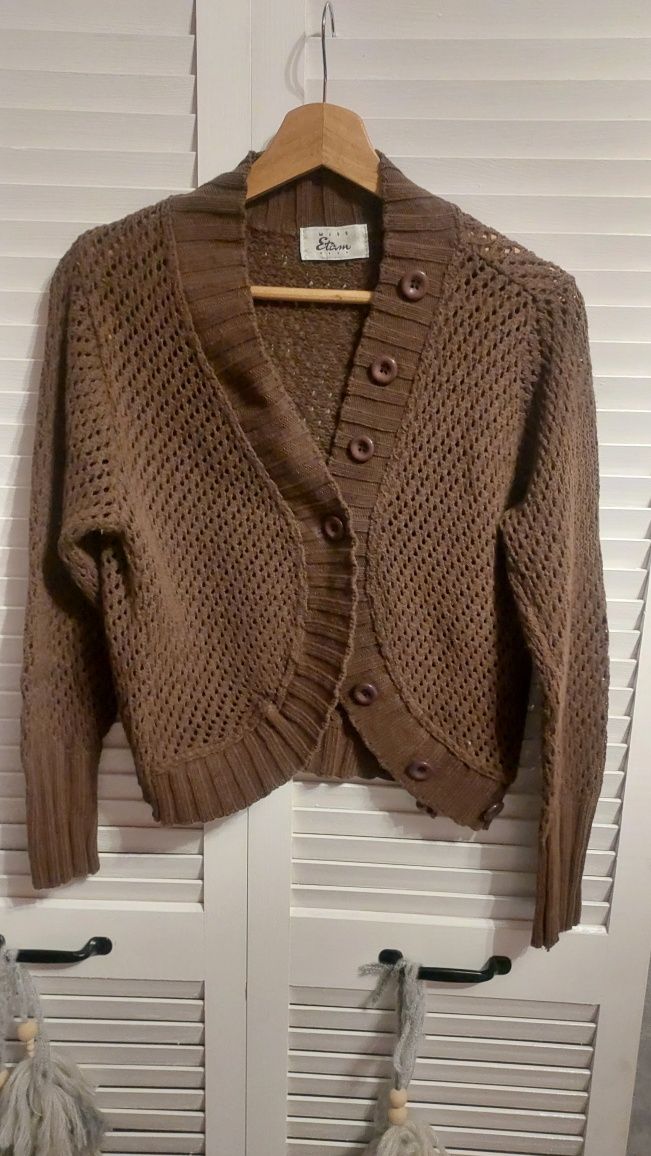 Sweter ażurowy rozpinany M/L