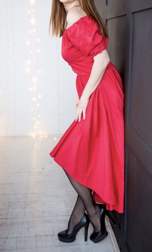 Вечернее платье красное, размер S-М