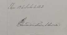 RARO Autógrafo do Polémico General Bernardim Freire de Andrade - 1803