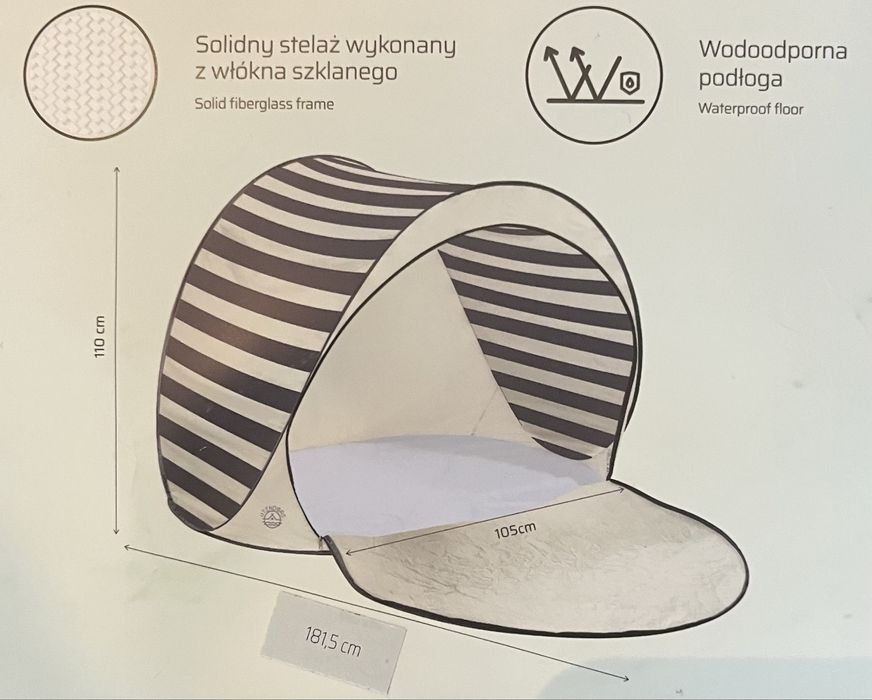 Namiot plażowy Namiot samorozkładający się na plażę