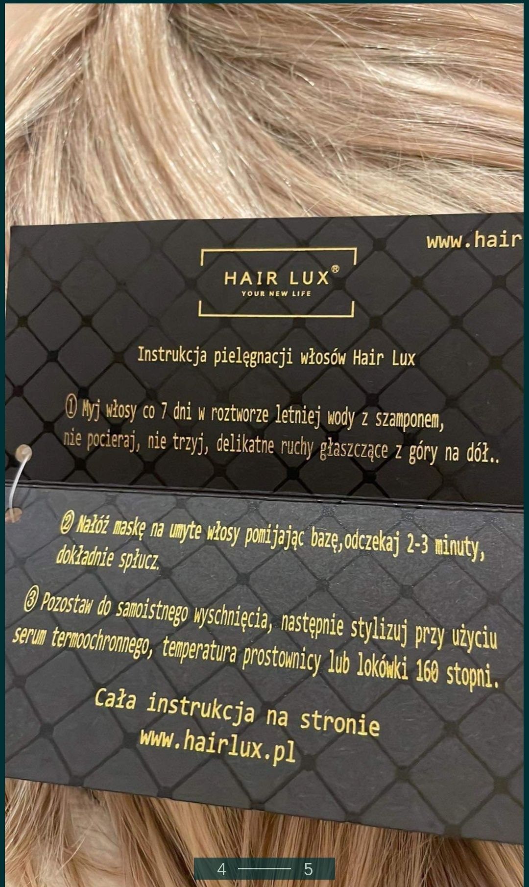 Peruka blond włosy Hairlux