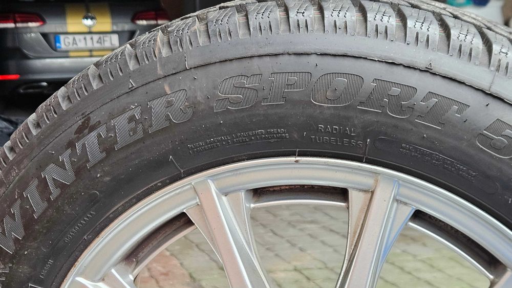 Koła Mercedes Klasa C 205 W205 16cali dunlop zimowe zima czujniki tpms