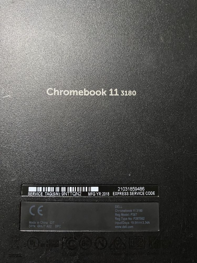 Dell ChromeBook 11 3180 11.6"/4GB RAM/32GB SSD! N779