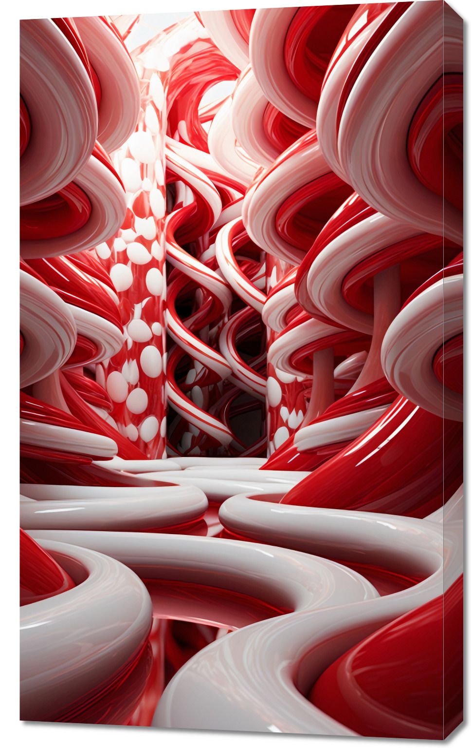Obraz 60x100cm Czerwone Wiry