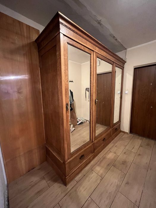 Przedwojenna szafa trzydrzwiowa z lustrami – lata 1905–1930 | ORYGINAŁ