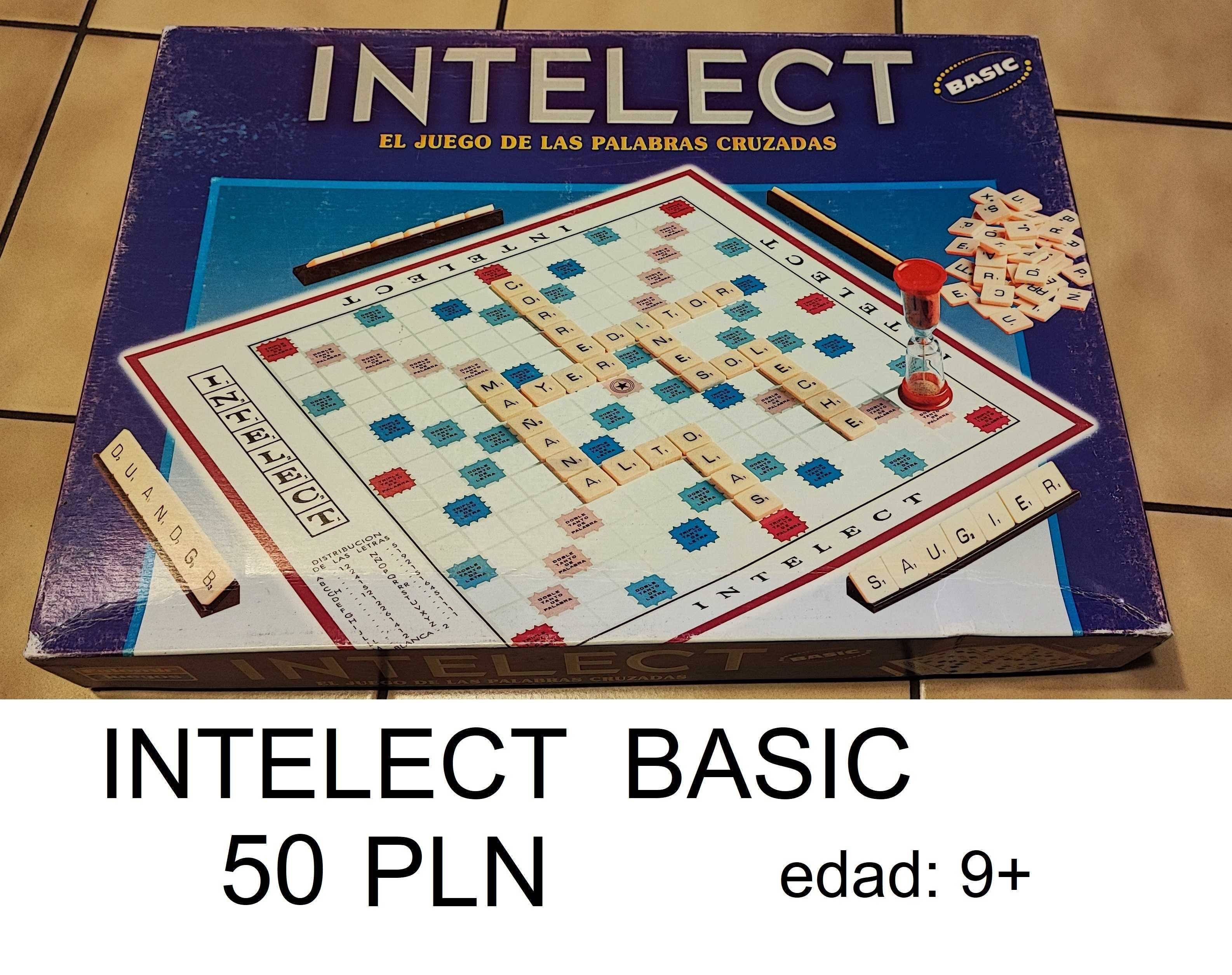gra towarzyska INTELECT BASIC - jak scrabble - PO HISZPAŃSKU