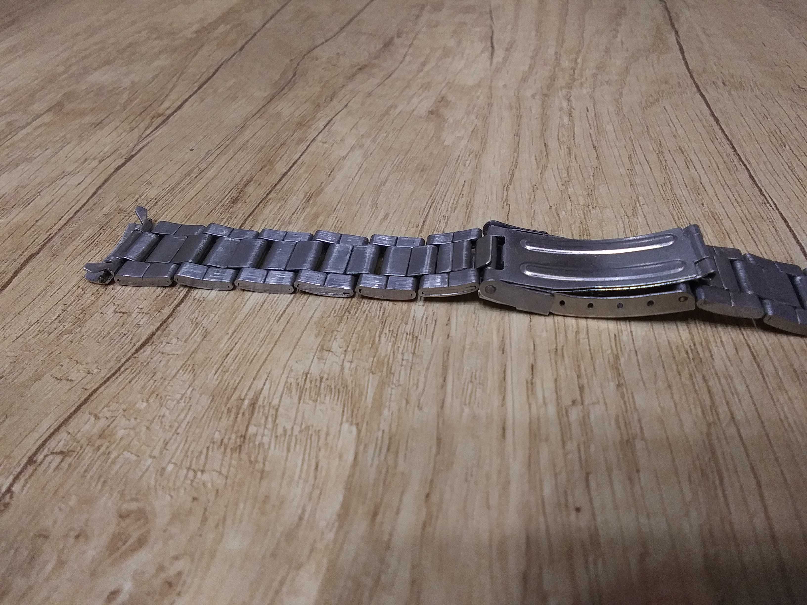 Stara bransoleta do zegarka srebna metalowa bransoletka pasek 18 mm
